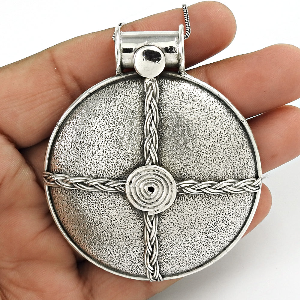 925 Silver Siwa Oasis Pendant Egypt Berber Vintage Ethnic Jewelry