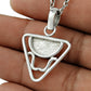 925 Solid Sterling Silver Triangle Pendant