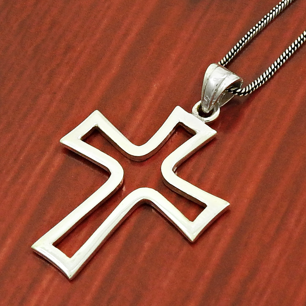 Solid 925 Silver Christ Cross Pendant
