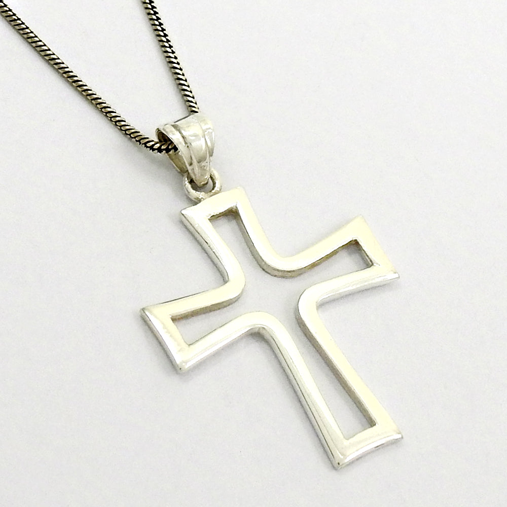 Solid 925 Silver Christ Cross Pendant