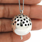 925 Sterling Silver Hollow Ball Pendant Jewelry