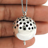 925 Sterling Silver Hollow Ball Pendant Jewelry