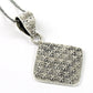 Solid 925 Sterling Silver Square Pendant