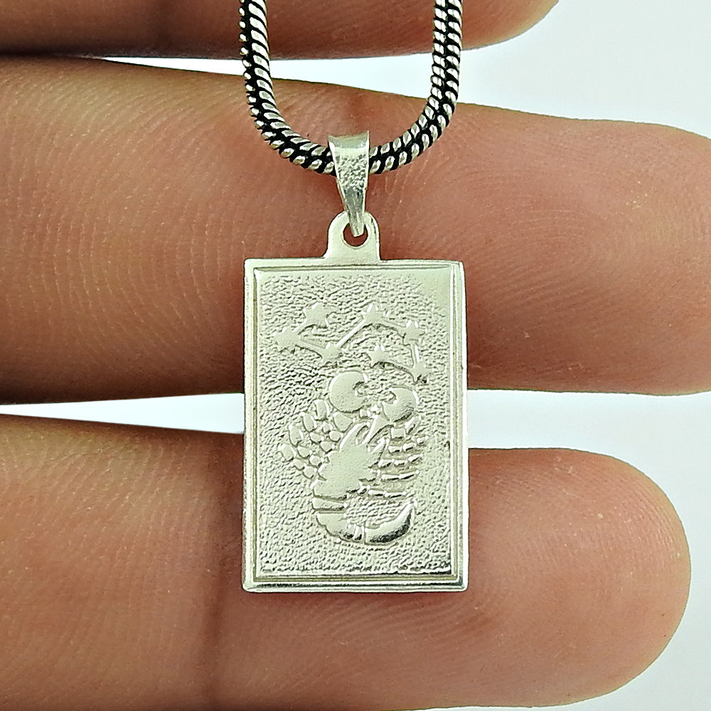 Solid 925 Sterling Silver Zodiac Pendants
