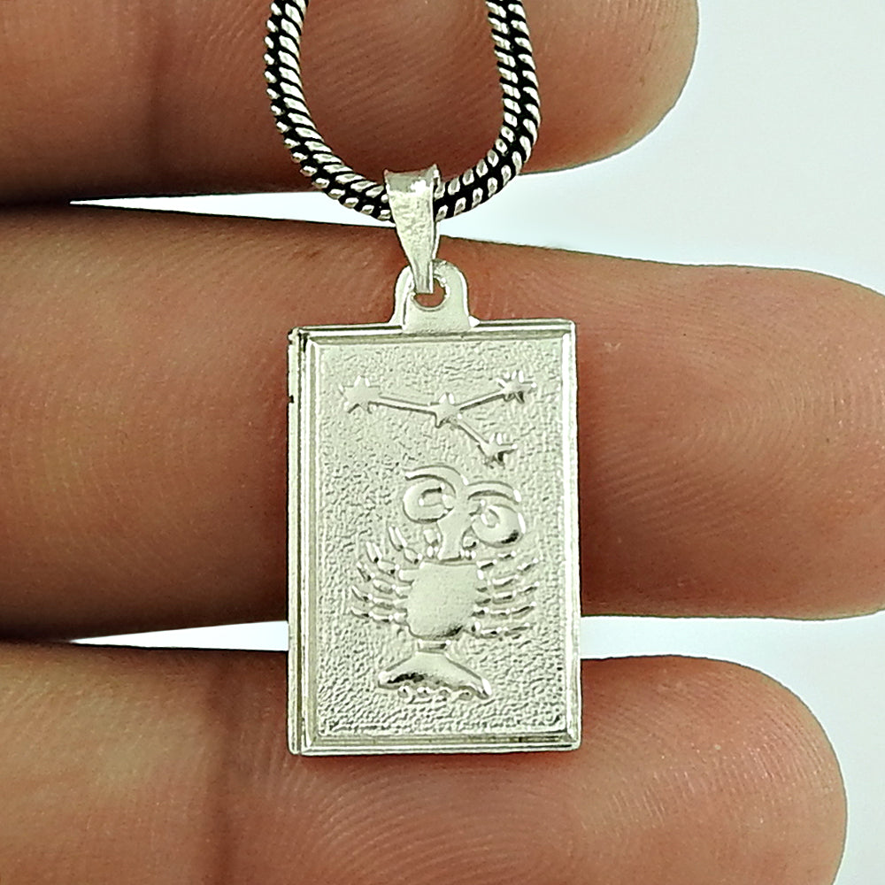 Solid 925 Sterling Silver Zodiac Pendants
