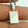 Solid 925 Silver Tag Pendant Handmade Jewelry