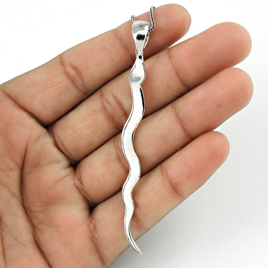 925 Sterling Silver Snake Pendant