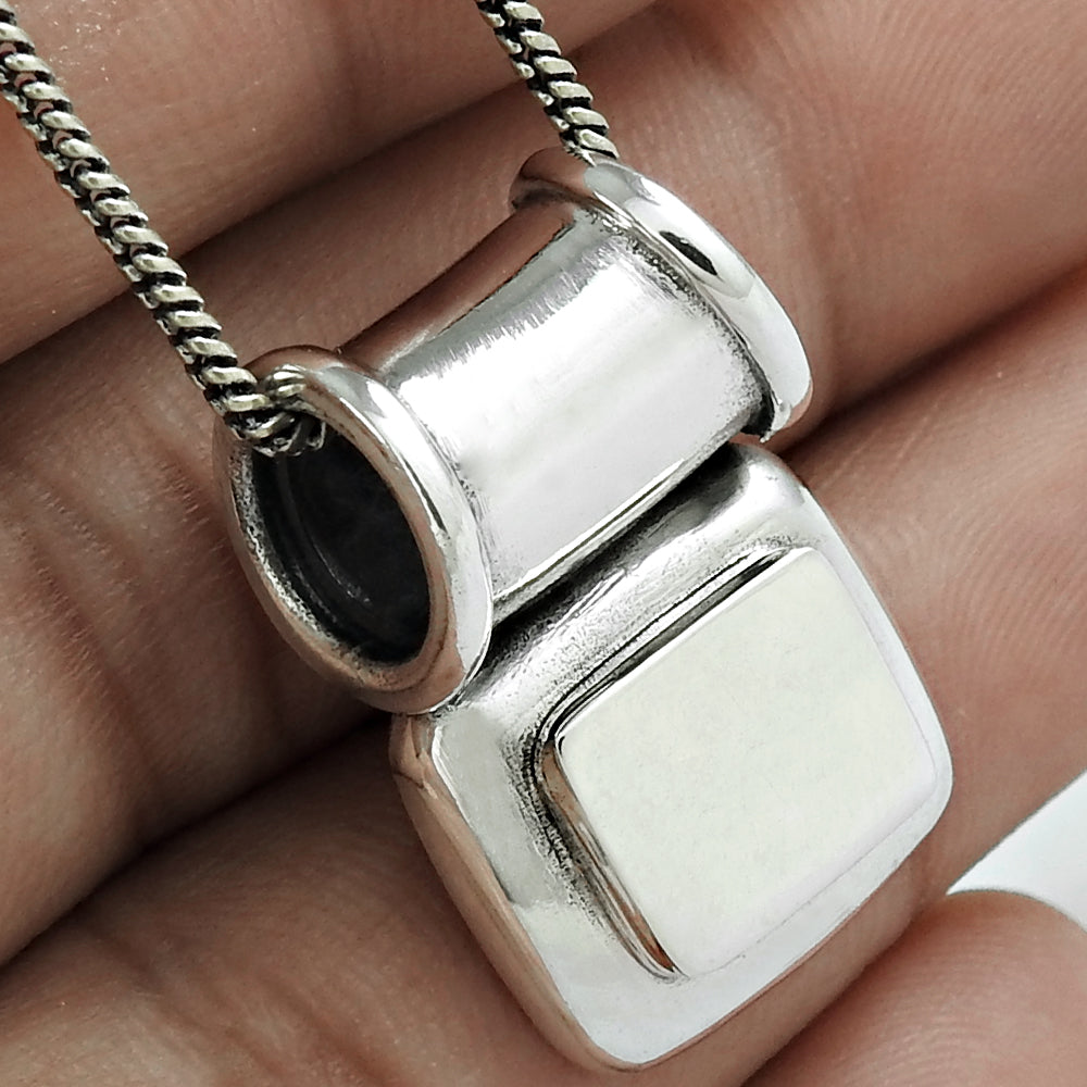 Solid 925 Sterling Silver Unique Handmade Pendant