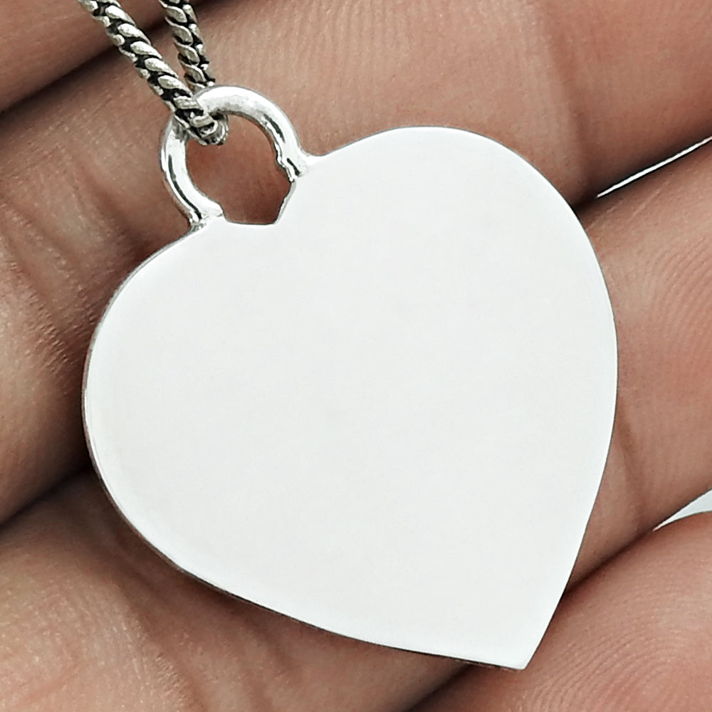 Heart Pendant 925 Sterling Silver Gift For Women Girls
