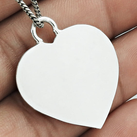 Heart Pendant 925 Sterling Silver Gift For Women Girls