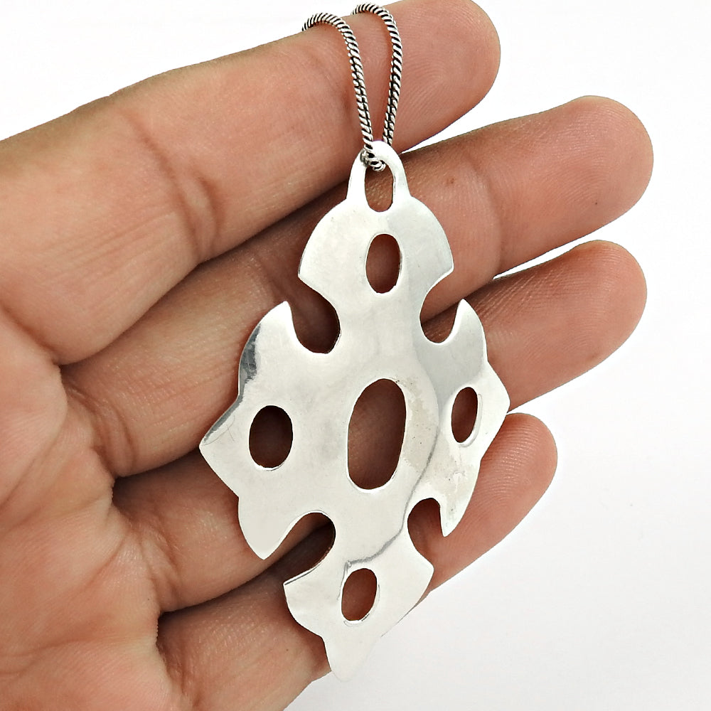 Solid 925 Sterling Silver Handmade Pendant