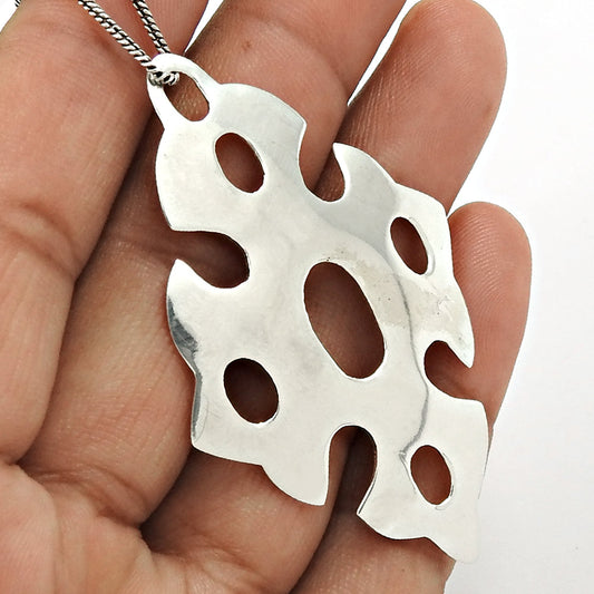 Solid 925 Sterling Silver Handmade Pendant