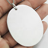 925 Sterling Silver Handmade Oval Tag Pendant