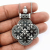 925 Sterling Oxidized Silver Pendant Handcrafted Jewelry