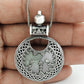 925 Sterling Oxidized Silver Artisan Pendant Statement Jewelry