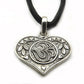 Om Heart Pendant 925 Sterling Silver Indian Religious Jewelry