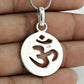 Solid Sterling Silver Om Pendant Indian Jewellery