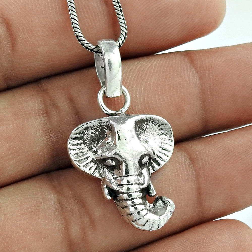 925 Sterling Silver Elephant Pendant