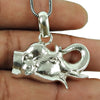 925 Solid Sterling Silver Elephant Pendant