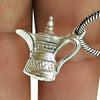 925 Sterling Silver Mughal Teapot Charm Pendant