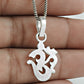 925 Sterling Silver Om Pendant Indian Religious Jewelry