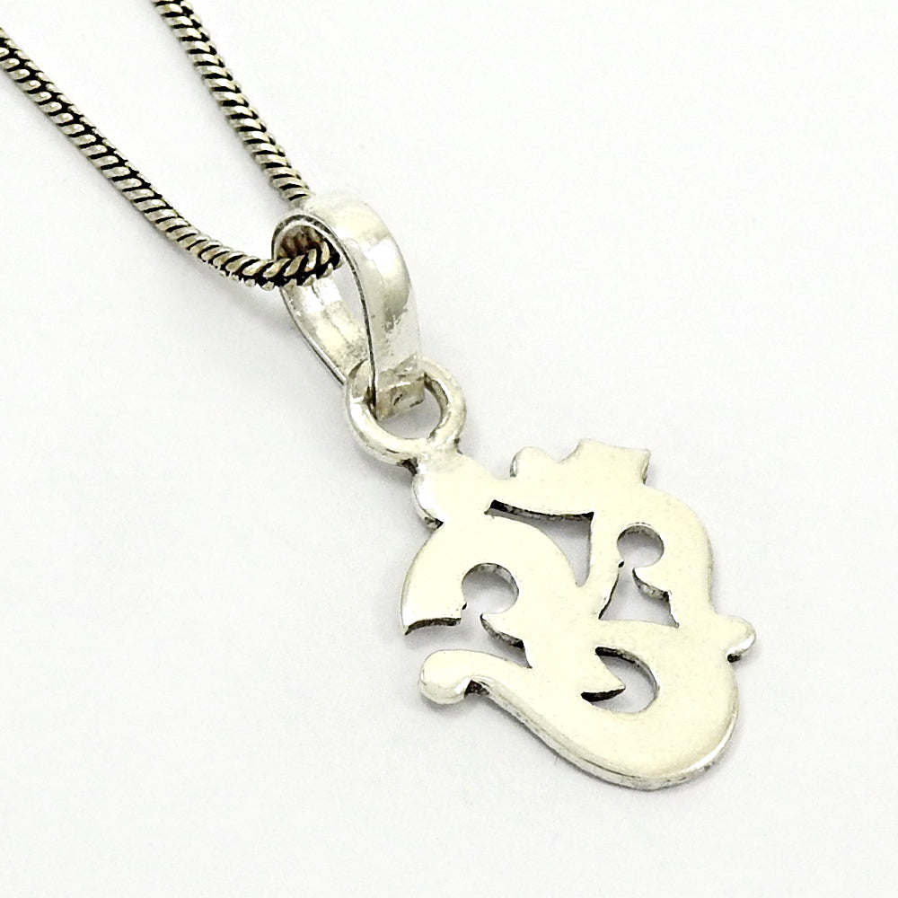 925 Sterling Silver Om Pendant Indian Religious Jewelry