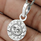 925 Sterling Silver Sun Pendant Indian Religious Jewelry
