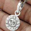 925 Sterling Silver Sun Pendant Indian Religious Jewelry
