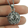 925 Sterling Oxidized Silver Ball Pendant