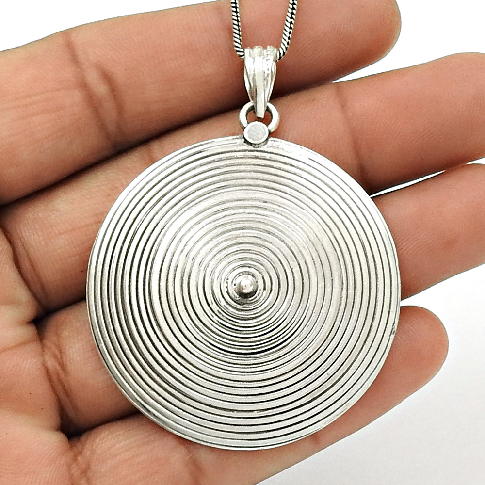 925 Sterling Silver Handcrafted Chakra Pendant Jewelry