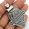 Solid 925 Sterling Silver Oxidized Tribal Pendant
