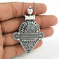 Solid 925 Sterling Silver Oxidized Tribal Pendant