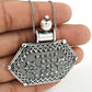 Solid 925 Sterling Oxidized Silver Tribal Pendant