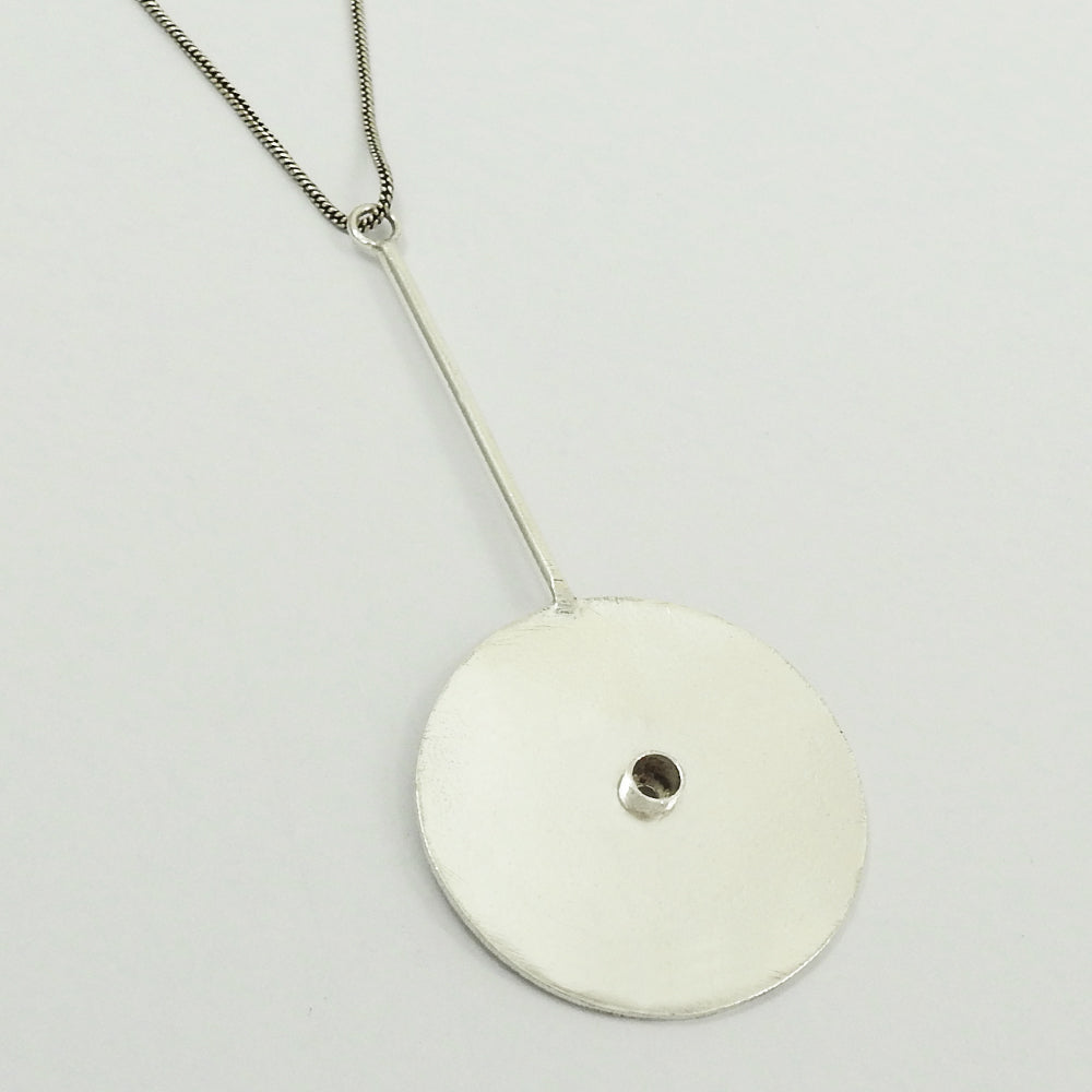 925 Sterling Silver Hanging Round Circle Pendant