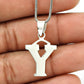 Solid 925 Sterling Silver Alphabet Pendants