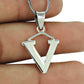 Solid 925 Sterling Silver Alphabet Pendants