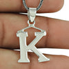 Solid 925 Sterling Silver Alphabet Pendants