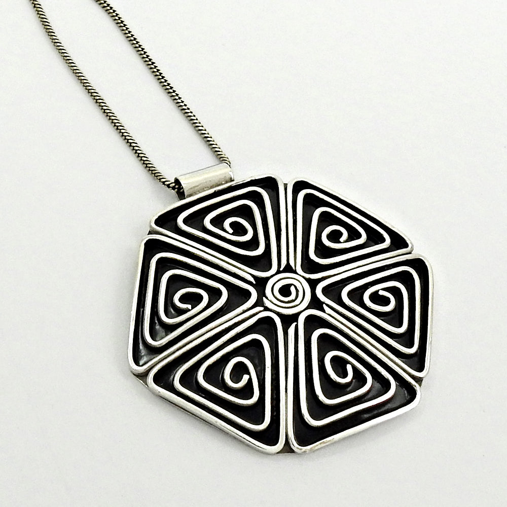 Oxidized 925 Solid Sterling Silver Chakra Pendant Gift Jewelry