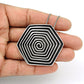 Vintage Sterling Silver 925 Hexagon Modernist Spiral Pendant