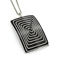 Vintage 925 Sterling Silver Modernist Spiral Pendant