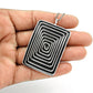 Vintage 925 Sterling Silver Modernist Spiral Pendant