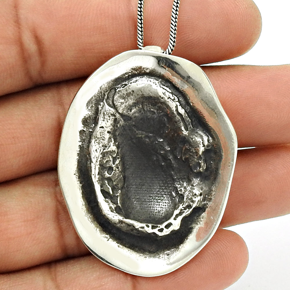 Unique Pendant Solid 925 Sterling Silver Handmade Jewelry