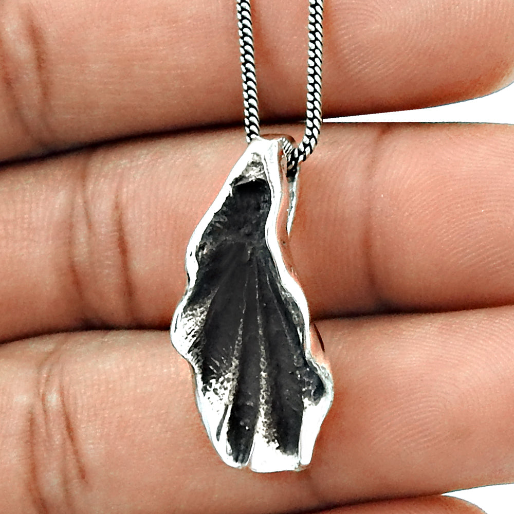925 Sterling Oxidized Silver Handcrafted Pendant