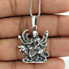 Solid 925 Sterling Silver Goddess Durga Pendant Handmade Jewelry