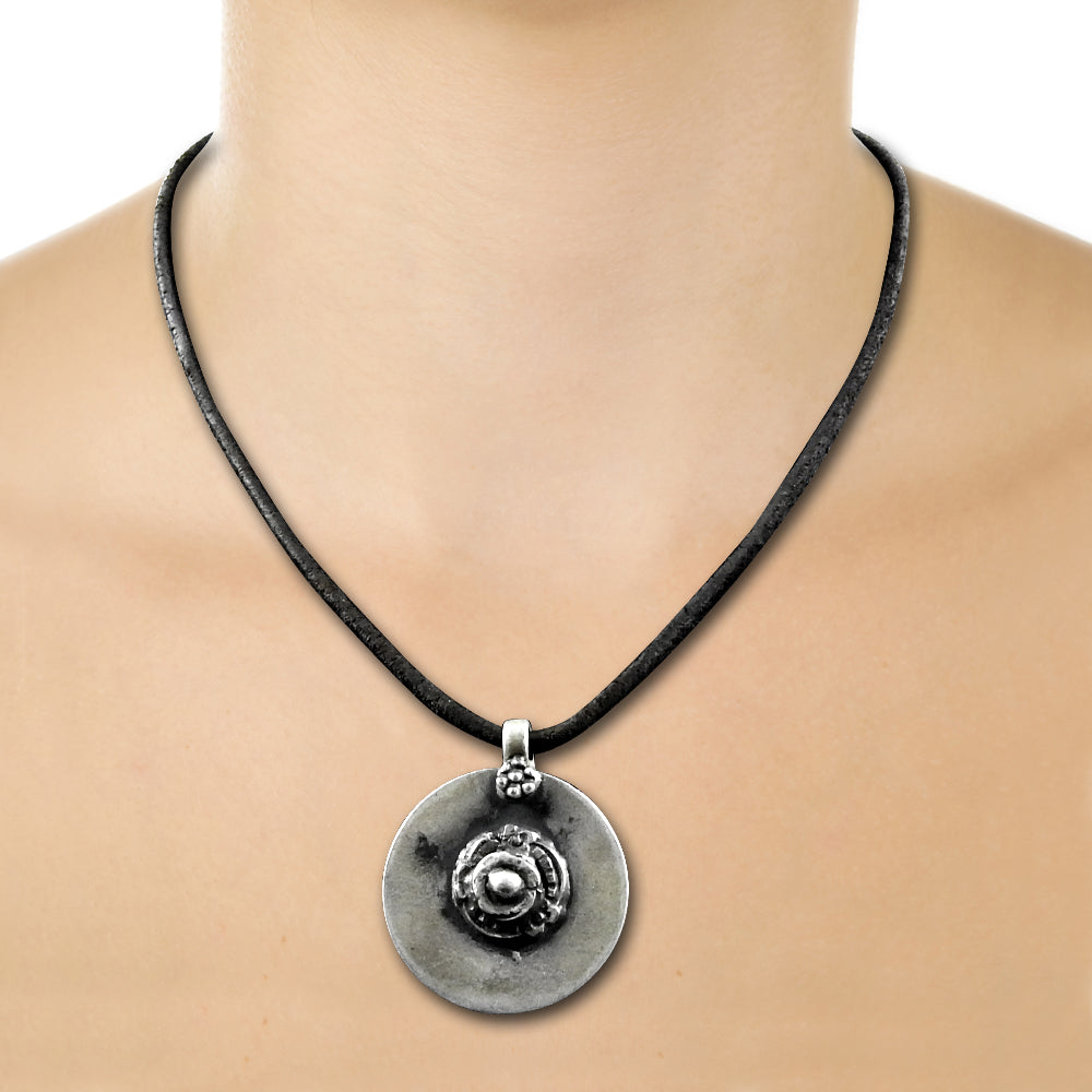 Solid 925 Sterling Silver Pendant Indian Handmade Jewelry