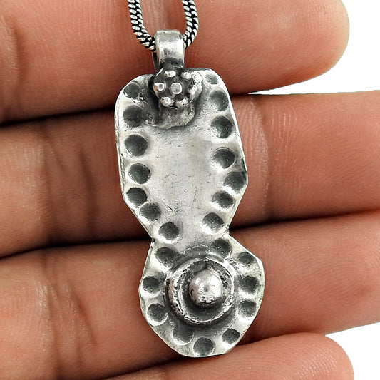 Solid 925 Sterling Silver Handmade Pendant Indian Jewelry