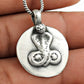 Solid 925 Sterling Silver Snake Pendant Handmade Jewelry