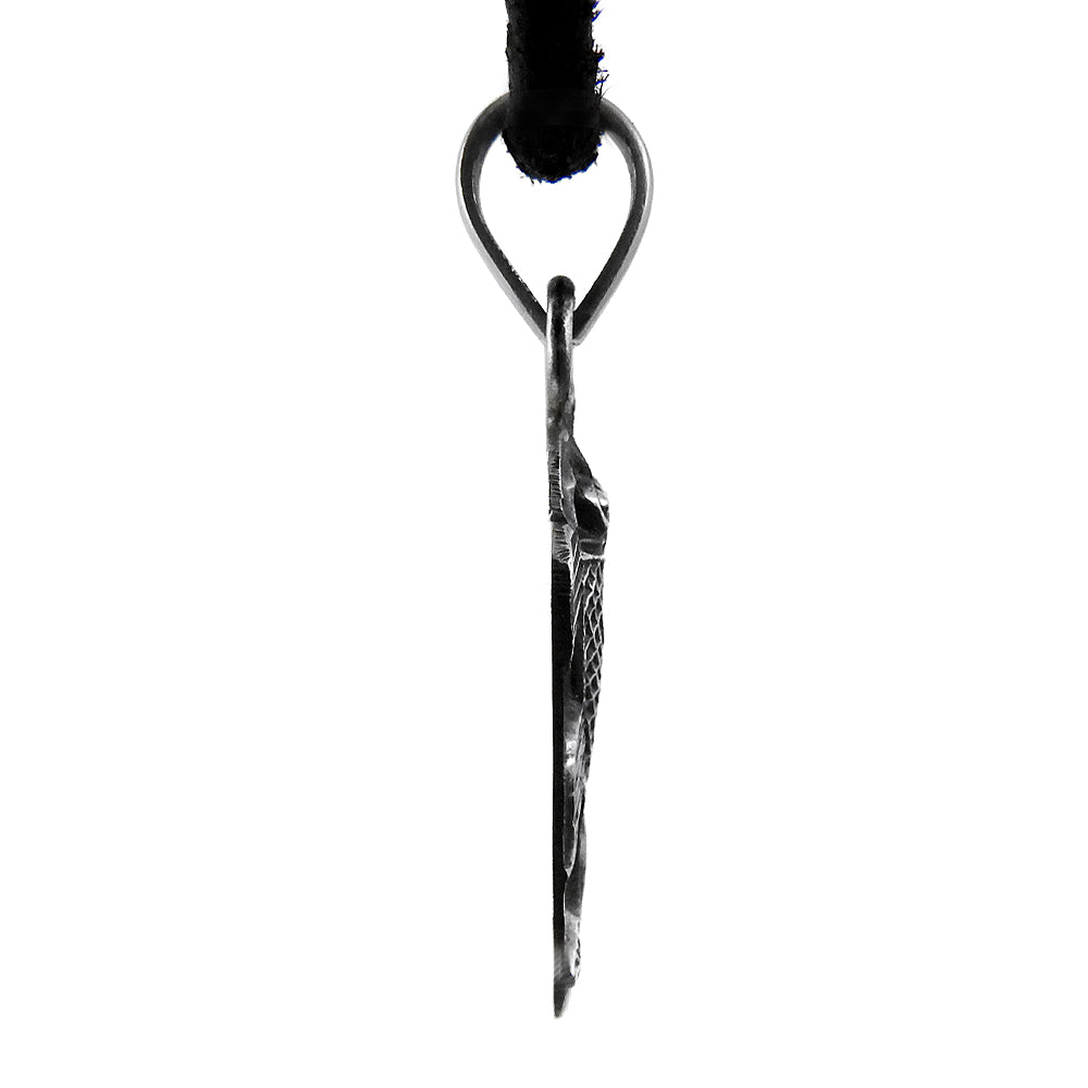 Fish Pendant 925 Sterling Oxidized Silver Handmade Jewelry