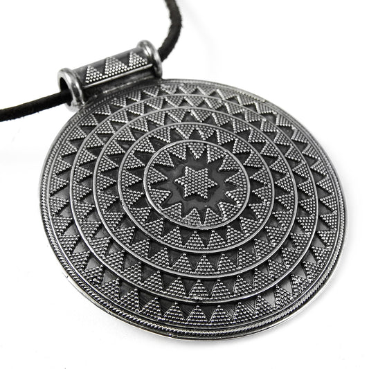 Oxidized 925 Sterling Silver Artisan Pendant Jewelry