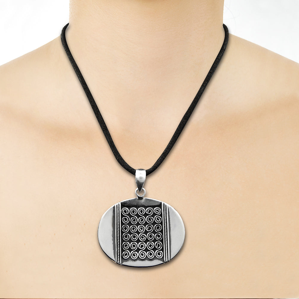 Solid 925 Sterling Silver Designer Pendant Jewelry